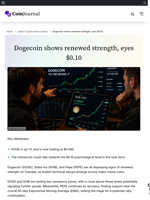 Dogecoin shows renewed strength, eyes $0.10