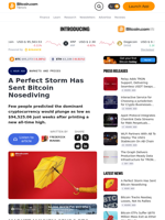 A Perfect Storm Has Sent Bitcoin Nosediving – Markets and Prices Bitcoin News