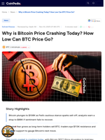Why is Bitcoin Price Crashing Today? How Low Can BTC Price Go? 