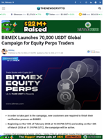 BitMEX Launches 70,000 USDT Global Campaign for Equity Perps Traders - TheNewsCrypto