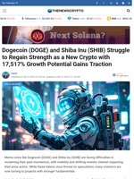 Dogecoin (DOGE) and Shiba Inu (SHIB) Struggle to Regain Strength as a New Crypto with 17,517% Growth Potential Gains Traction