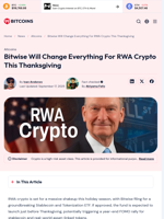 Bitwise Will Change Everything For RWA Crypto This Thanksgiving - 99Bitcoins