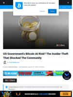 US Government’s Bitcoin At Risk? The Insider Theft That Shocked The Community | Bitcoinist.com