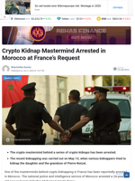 Crypto Kidnap Mastermind Arrested in Morocco