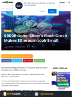 Silver Loses $900B in 90 Minutes vs Ethereum