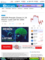 iDEGEN Presale Closes in 24 Hours—Last Call for 100x
