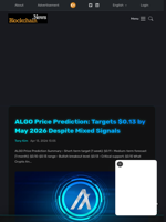 ALGO Price Prediction: Targets $0.13 by May 2026 Despite Mixed Signals - Blockchain.News