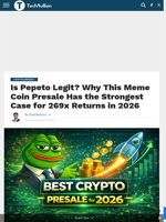 Is Pepeto Legit? Why This Meme Coin Presale Has the Strongest Case for 269x Returns in 2026 - TechBullion