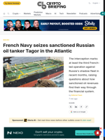 French Navy seizes sanctioned Russian oil tanker Tagor in the Atlantic