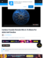 Cardano Founder Reveals Who Is To Blame For ADA’s DeFi Decline | Bitcoinist.com