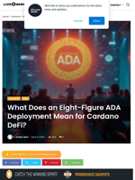 What Does an Eight-Figure ADA Deployment Mean for Cardano DeFi? | Live Bitcoin News