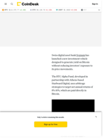 BTC News: Swiss Bank Sygnum Unveils Bitcoin Yield Fund With Starboard Digital