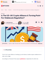 US-UK Crypto Alliance Heats UP With Stablecoins As Its Linchpin