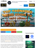 Best Crypto to Buy Today? Here’s the List of 4 Cryptos For 100x Growth Potential | Live Bitcoin News