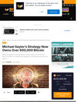 Michael Saylor's Strategy Now Owns Over 600,000 Bitcoin