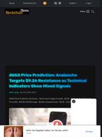 AVAX Price Prediction: Avalanche Targets $9.26 Resistance as Technical Indicators Show Mixed Signals - Blockchain.News