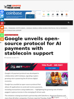 Google unveils open-source protocol for AI payments with stablecoin support - The Crypto News Wire