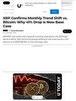 XRP Confirms Monthly Trend Shift vs. Bitcoin: Why 41% Drop Is Now Base Case - U.Today