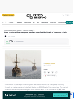 Four cruise ships navigate Iranian minefield in Strait of Hormuz crisis