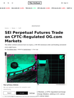 SEI Perpetual Futures Trade on CFTC-Regulated OG.com Markets | The Defiant