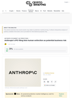 Anthropic's IPO filing lists human extinction as potential business risk