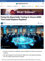 Pump.fun Reportedly Testing In-House AMM That Could Replace Raydium - TheNewsCrypto