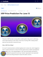 XRP Price Prediction For June 13
