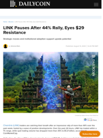 LINK Pauses After 44% Rally, Eyes $29 Resistance - DailyCoin