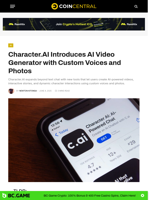 Character.AI Introduces AI Video Generator with Custom Voices and Photos - CoinCentral