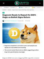 Dogecoin Ready to Repeat Its 500% Magic as Bullish Signs Return - Crypto News Flash