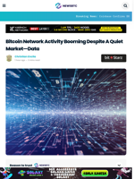 Bitcoin Network Activity Is Booming Despite A Quiet Market—Data
