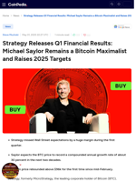 Strategy Releases Q1 Financial Results: Michael Saylor Remains a Bitcoin Maximalist and Raises 2025 Targets
