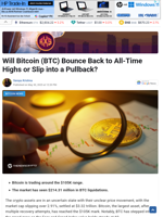 Will Bitcoin (BTC) Bounce Back to All-Time Highs or Slip into a Pullback?