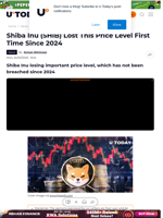 Shiba Inu (SHIB) Lost This Price Level First Time Since 2024