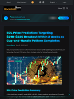 SOL Price Prediction: Targeting $218-$220 Breakout Within 2 Weeks as Cup-and-Handle Pattern Completes - Blockchain.News