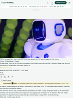 TikTok researchers warn that MCP tools can quietly turn AI agents against their users
