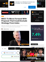 MSCI To Move Forward With Proposal That Could Exclude Strategy From Index