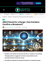 ADA Poised for a Surge—Can Cardano Confirm a Breakout? - Crypto News Flash