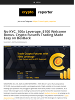 No KYC. 100x Leverage. $100 Welcome Bonus. Crypto Futures Trading Made Easy on BexBack