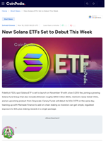 New Solana ETFs Set to Debut This Week