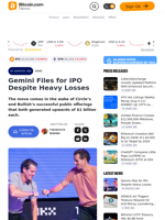 Gemini Files for IPO Despite Heavy Losses – News Bitcoin News