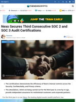 Nexo Secures Third Consecutive SOC 2 and SOC 3 Audit Certifications - TheNewsCrypto