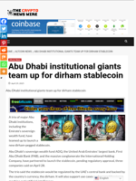 Abu Dhabi institutional giants team up for dirham stablecoin - The Crypto News Wire