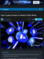 Top Crypto Events to Watch This Week