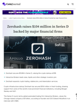 Zerohash raises $104 million in Series D backed by major financial firms - CoinJournal