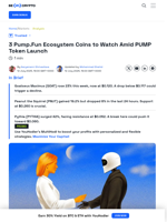 3 Pump.Fun Coins to Watch Amid PUMP Token Launch