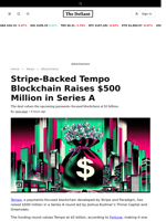 Stripe-Backed Tempo Blockchain Raises $500 Million in Series A - 
