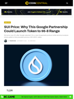 SUI Price: Why This Google Partnership Could Launch Token to $6-8 Range - CoinCentral