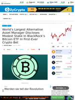 World’s Largest Alternative Asset Manager Discloses Modest Stake In BlackRock’s Bitcoin ETF In First-Ever Crypto Bet ⋆ ZyCrypto
