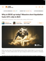 Why is DEXE up today? Massive short liquidation fuels 34% rally to $24 - AMBCrypto